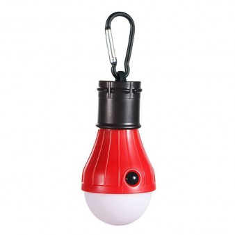 Лампа кемпінгова LED підвісна в палатку на батарейках AAA Червона