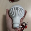 LED Лампа 12v 12W з крокодилами (12 Вольт 12 Ватт зажими) Кругла