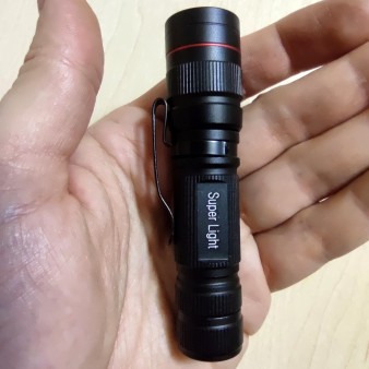 LED ліхтар металевий міцний алюміній із регулюванням променя LED XGFire Black