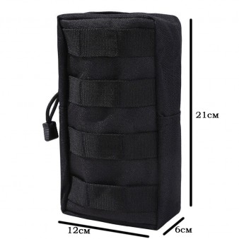 Підсумок утилітарний багатофункціональний тактичний вертикальний Чорний Molle