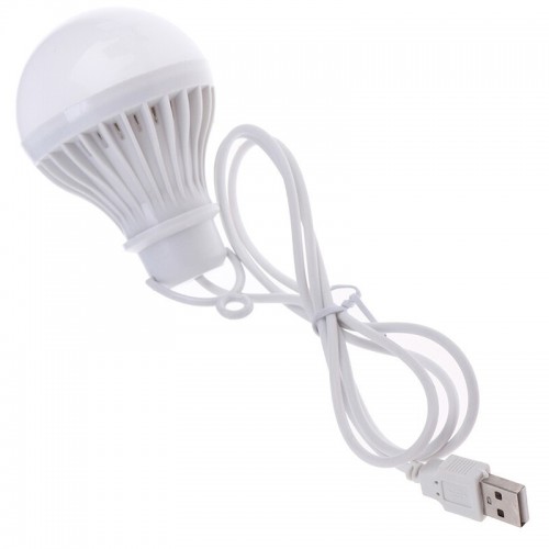 USB Лампа 7W, LED лампочка світлодіодна з ЮСБ