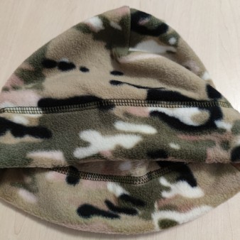 Зимова Флісова шапка ESDY Мультиколор тактична туристична шапка на флісі Multicolor